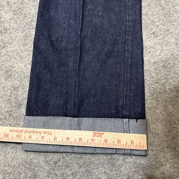 Vintage Pentimento Wide Leg Cuffed Jeans Womens Sz 11 Blue Dark Wash Retro Denim - Picture 6 of 8